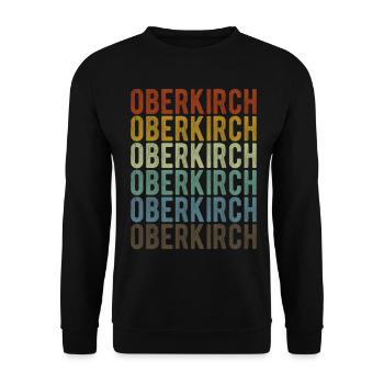 Oberkirch Ville Rétro Vintage - Sweat-shirt Unisexe - noir - Devant - Alina (178cm) & Michal (187cm)
