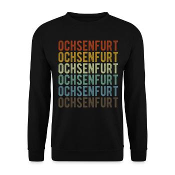 Ochsenfurt City Retro Vintage - Sweat-shirt Unisexe - noir - Devant - Alina (178cm) & Michal (187cm)