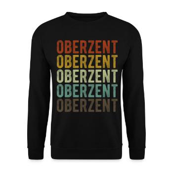 Oberzent Stadt Retro Vintage - Sweat-shirt Unisexe - noir - Devant - Alina (178cm) & Michal (187cm)