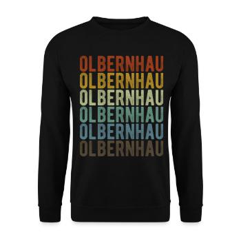 Olbernhau City Rétro Vintage - Sweat-shirt Unisexe - noir - Devant - Alina (178cm) & Michal (187cm)