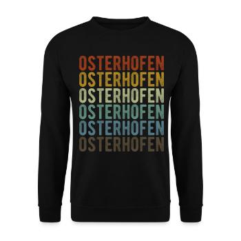 Osterhofen City Retro Vintage - Sweat-shirt Unisexe - noir - Devant - Alina (178cm) & Michal (187cm)