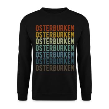 Osterburken City Retro Vintage - Sweat-shirt Unisexe - noir - Devant - Alina (178cm) & Michal (187cm)