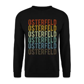 Osterfeld City Rétro Vintage - Sweat-shirt Unisexe - noir - Devant - Alina (178cm) & Michal (187cm)