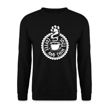 Café et Shih Tzu - Sweat-shirt Unisexe - noir - Devant - Alina (178cm) & Michal (187cm)
