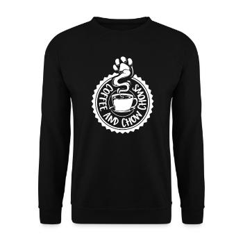 Café et Chow Chow - Sweat-shirt Unisexe - noir - Devant - Alina (178cm) & Michal (187cm)