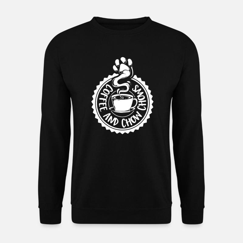 Kaffee und Chow Chow - Unisex Pullover - Schwarz
