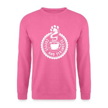 Kaffee und Pekinese - Unisex Pullover - Pink - Vorne