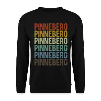 Pinneberg Stadt Retro Vintage - Unisex Pullover - Schwarz - Vorne - Alina (178cm) & Michal (187cm)