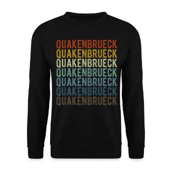 Quakenbrueck City Retro Vintage - Sweat-shirt Unisexe - noir - Devant - Alina (178cm) & Michal (187cm)