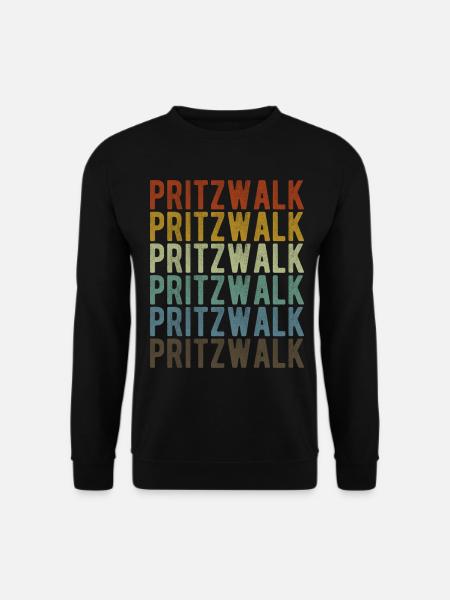 Pritzwalk Stadt Retro Vintage - Unisex Pullover - Schwarz