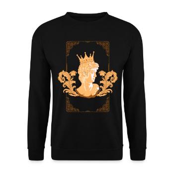 Baroque Aesthetic Statue Of David Dark Academia - Unisex Sweatshirt - black - Front - Alina (178cm) & Michal (187cm)