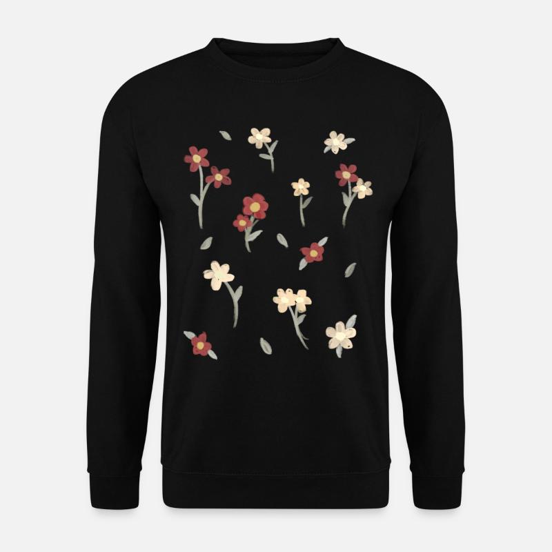 Coquette Aesthetic Pink Watercolor Flowers - Unisex Pullover - Schwarz