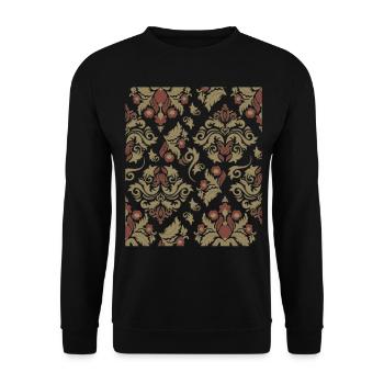Motif Esthétique Baroque Old Vintage Grunge - Sweat-shirt Unisexe - noir - Devant - Alina (178cm) & Michal (187cm)