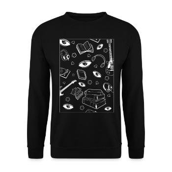 Downtown Girl Esthétique Weirdcore Coquette - Sweat-shirt Unisexe - noir - Devant - Alina (178cm) & Michal (187cm)
