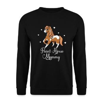 Pferdeliebhaber - Paint Horse Mommy - Unisex Pullover - Schwarz - Vorne - Alina (178cm) & Michal (187cm)