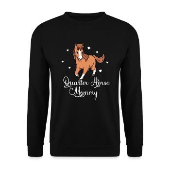 Amoureux des chevaux - Quarter Horse Mommy - Sweat-shirt Unisexe - noir - Devant - Alina (178cm) & Michal (187cm)