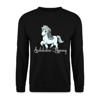 Horse lovers - Andalusian Mommy - Unisex Sweatshirt - black - Front - Alina (178cm) & Michal (187cm)