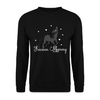 Pferdeliebhaber - Friesian Mommy - Unisex Pullover - Schwarz - Vorne - Alina (178cm) & Michal (187cm)