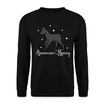 Horse lovers - Hanoverian Mommy - Unisex Sweatshirt - black - Front - Alina (178cm) & Michal (187cm)
