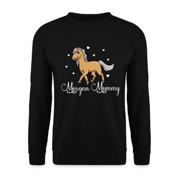 Pferdeliebhaber - Morgan Mommy - Unisex Pullover - Schwarz - Vorne - Alina (178cm) & Michal (187cm)