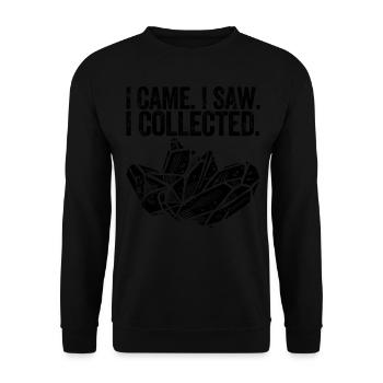 Funny geologist on a stone hunt - Unisex Sweatshirt - black - Front - Alina (178cm) & Michal (187cm)