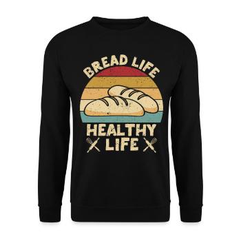 Funny bread baker - Unisex Sweatshirt - black - Front - Alina (178cm) & Michal (187cm)