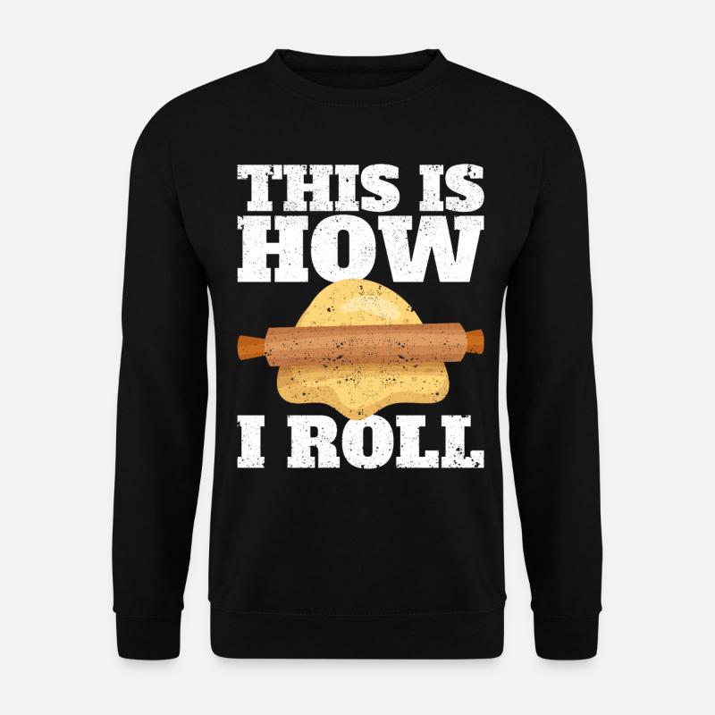 Lustiger Brotbacken-Bäcker - Unisex Pullover - Schwarz