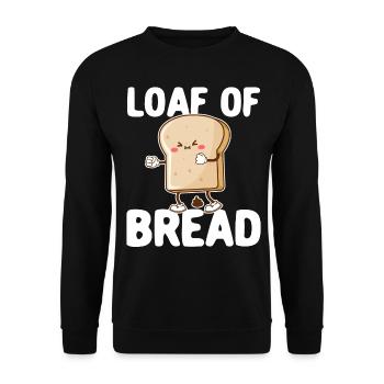 Lustiger Brotbacken-Bäcker - Unisex Pullover - Schwarz - Vorne - Alina (178cm) & Michal (187cm)