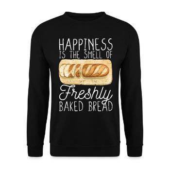 Funny bread baker - Unisex Sweatshirt - black - Front - Alina (178cm) & Michal (187cm)