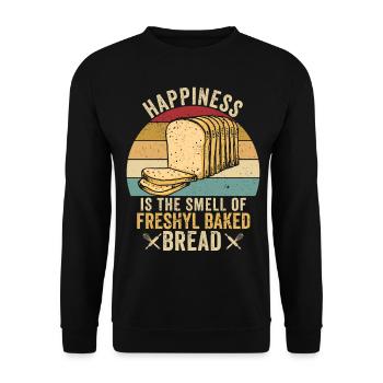 Funny bread baker - Unisex Sweatshirt - black - Front - Alina (178cm) & Michal (187cm)