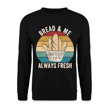 Funny bread baker - Unisex Sweatshirt - black - Front - Alina (178cm) & Michal (187cm)