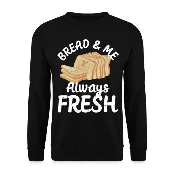 Funny bread baker - Unisex Sweatshirt - black - Front - Alina (178cm) & Michal (187cm)