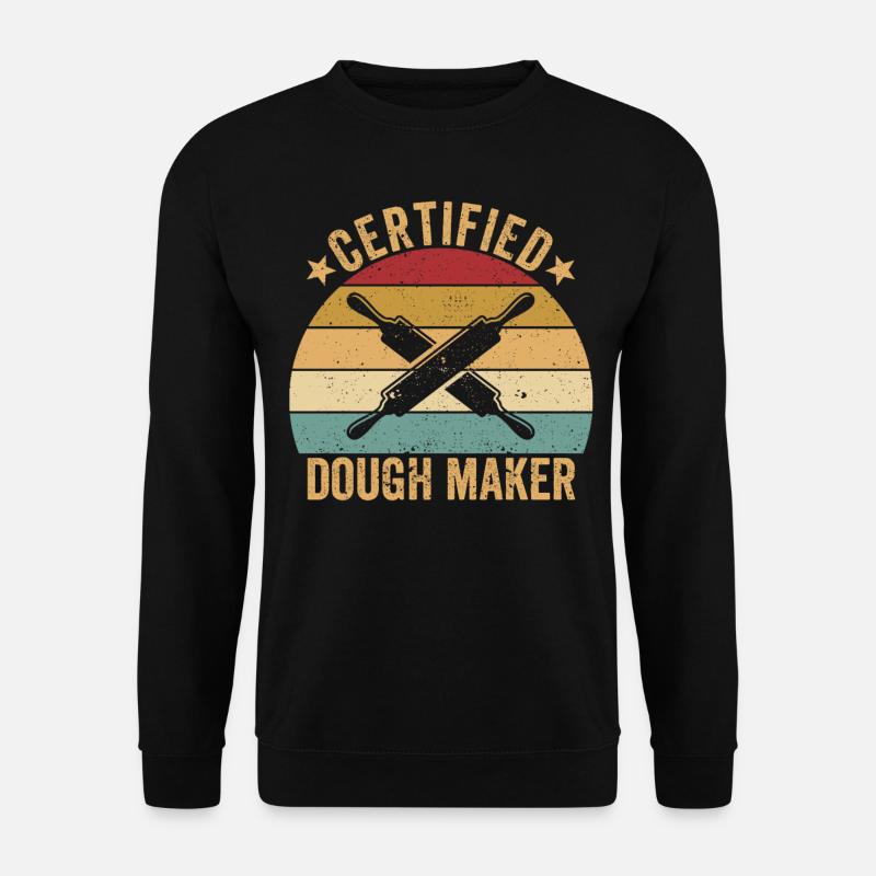 Lustiger Brotbacken-Bäcker - Unisex Pullover - Schwarz