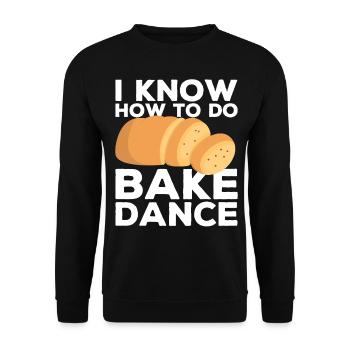 Funny bread baker - Unisex Sweatshirt - black - Front - Alina (178cm) & Michal (187cm)