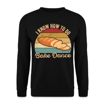 Funny bread baker - Unisex Sweatshirt - black - Front - Alina (178cm) & Michal (187cm)