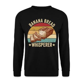 Funny bread baker - Unisex Sweatshirt - black - Front - Alina (178cm) & Michal (187cm)