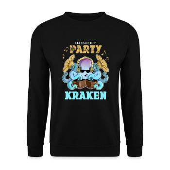 Let's Get This Party Kraken Electrified Melodious - Unisex Pullover - Schwarz - Vorne - Alina (178cm) & Michal (187cm)
