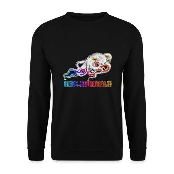 Ink-Redible Sea Monsters Tentacles Sea Animal - Unisex Pullover - Schwarz - Vorne - Alina (178cm) & Michal (187cm)