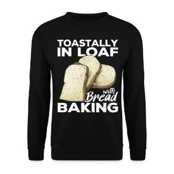 Funny bread baker - Unisex Sweatshirt - black - Front - Alina (178cm) & Michal (187cm)