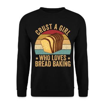 Funny bread baker - Unisex Sweatshirt - black - Front - Alina (178cm) & Michal (187cm)