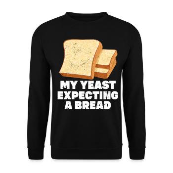Funny bread baker - Unisex Sweatshirt - black - Front - Alina (178cm) & Michal (187cm)