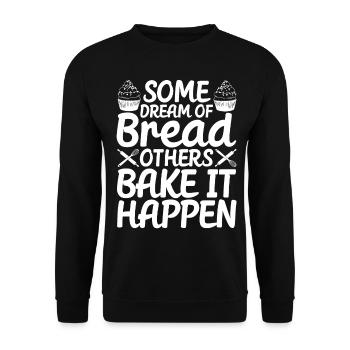 Funny bread baker - Unisex Sweatshirt - black - Front - Alina (178cm) & Michal (187cm)