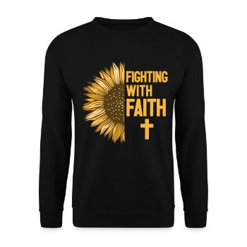 Sensibilisation au cancer de la vessie Tournesol - Sweat-shirt Unisexe - noir - Devant - Alina (178cm) & Michal (187cm)