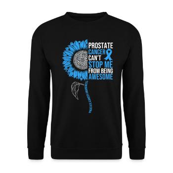 Prostate Cancer Awareness Sunflower - Unisex Sweatshirt - black - Front - Alina (178cm) & Michal (187cm)