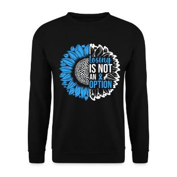 Prostate Cancer Awareness Sunflower - Unisex Sweatshirt - black - Front - Alina (178cm) & Michal (187cm)