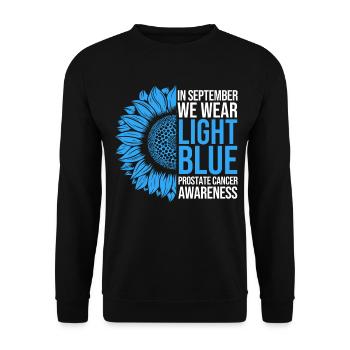 Prostate Cancer Awareness Sunflower - Unisex Sweatshirt - black - Front - Alina (178cm) & Michal (187cm)