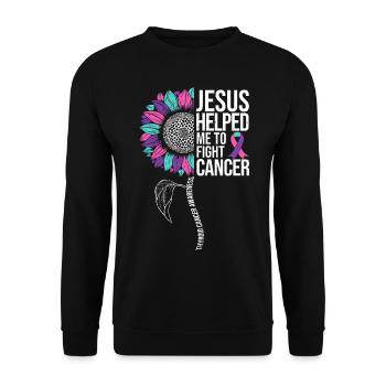 Thyriode Cancer Awareness Tournesol - Sweat-shirt Unisexe - noir - Devant - Alina (178cm) & Michal (187cm)