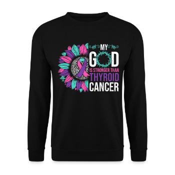 Thyriode Cancer Awareness Tournesol - Sweat-shirt Unisexe - noir - Devant - Alina (178cm) & Michal (187cm)