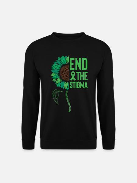 Sonnenblume zur Förderung der psychischen Gesundhe - Unisex Pullover - Schwarz