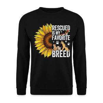 Animal rescue sunflower - Unisex Sweatshirt - black - Front - Alina (178cm) & Michal (187cm)